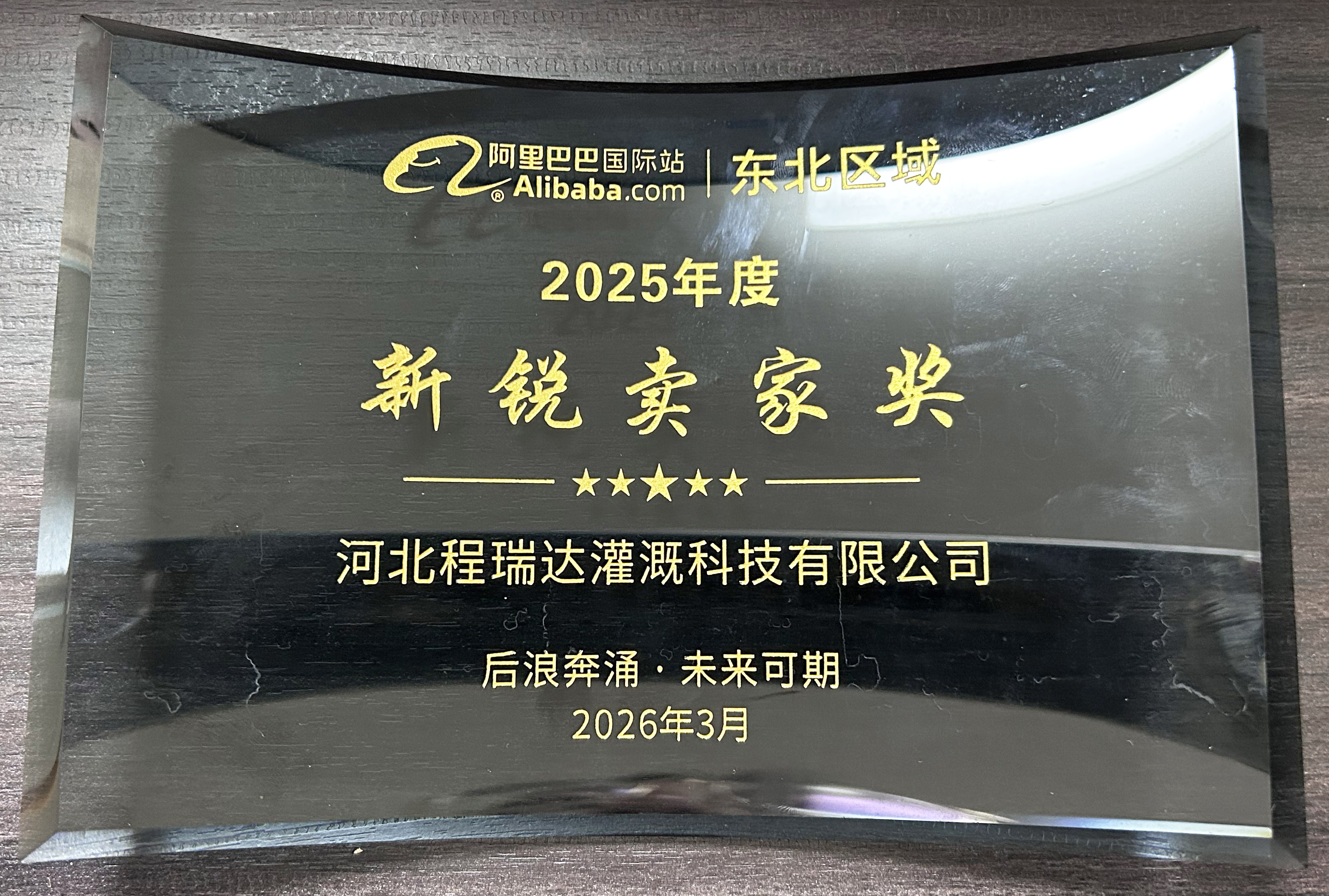 德宏程瑞达灌溉 | 荣获阿里国际站新锐卖家奖